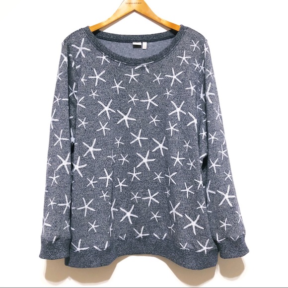 Make + Model Other - Make + Model Starfish Sweatshirt Pajama Top - 2X
